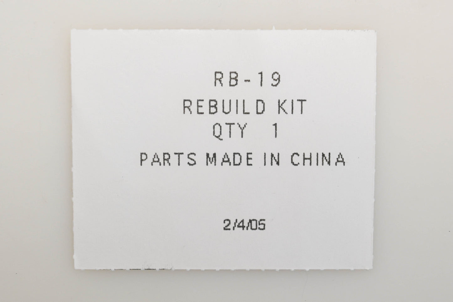 Zama RB-19 Carburetor Repair Kit NOS