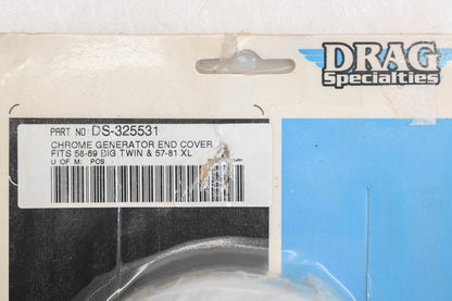 Drag Specialties DS-325531 Chrome Generator End Cover Kit NOS