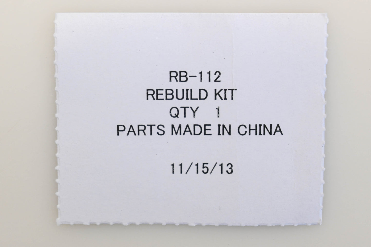 Zama RB-112 Carburetor Repair Kit NOS