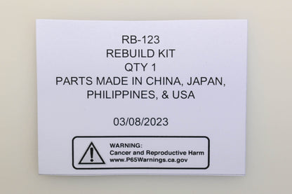 Zama RB-123 Carburetor Repair Kit NOS