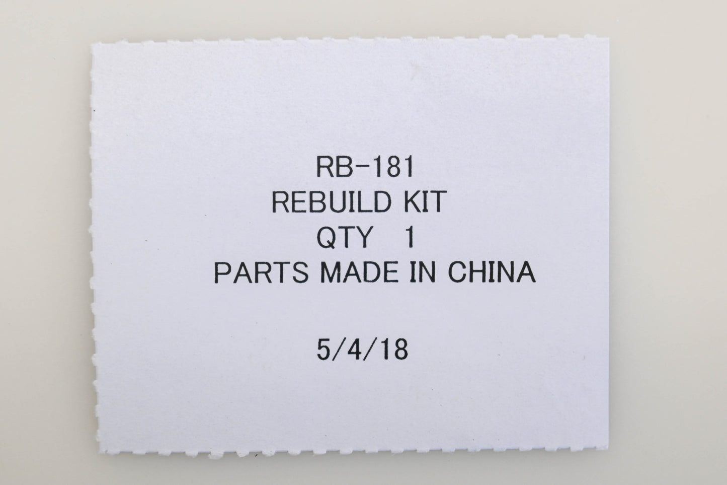 Zama RB-181 Carburetor Repair Kit NOS