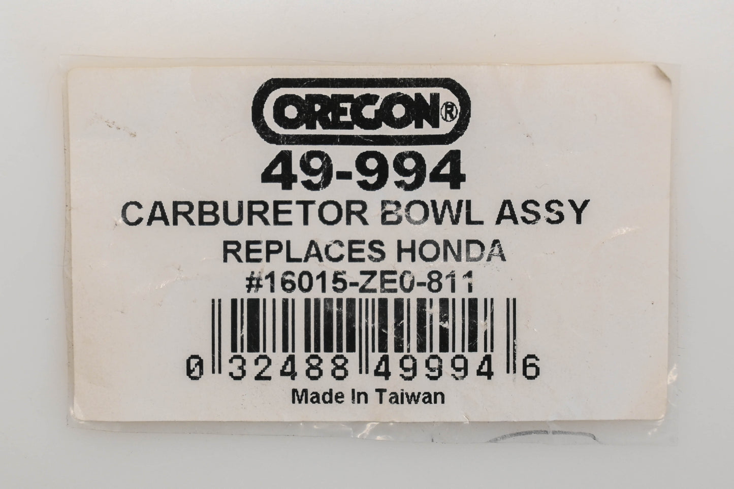 Oregon 49-994, 16015-ZE0-811 Carburetor Bowl Kit NOS