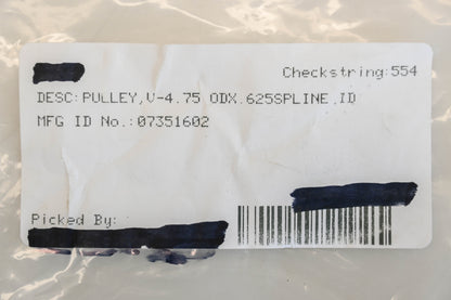 Ariens 07351602 5/8" Spline 7/16" x 4-3/4" Pulley NOS