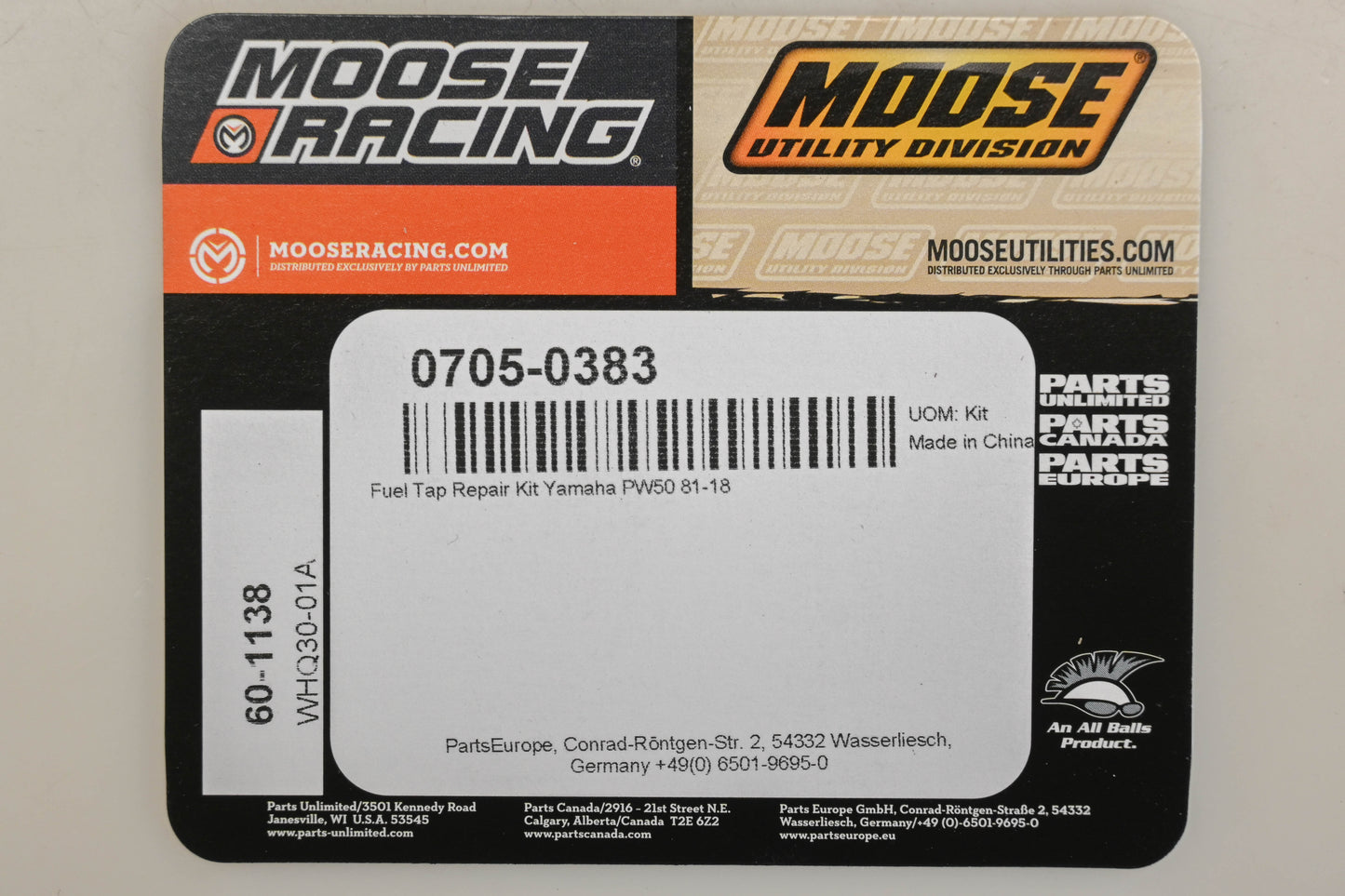 Moose 0705-0383, 60-1138 Fuel Tap Repair Kit NOS