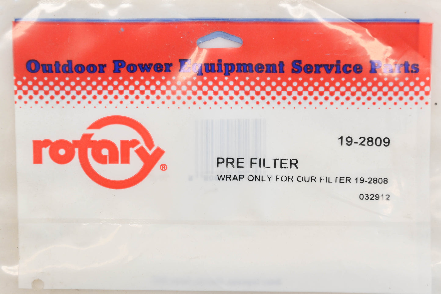 Rotary 19-2809, 17210-ZE8-013, 17210-ZE8-003 Pre-Filter NOS