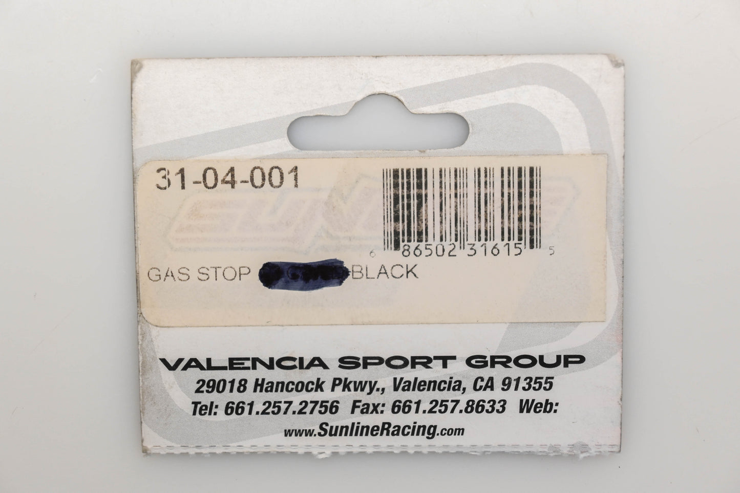 Sunline 31-04-001 Gas Stop Valve NOS