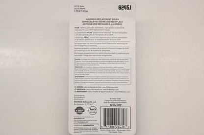 Peak 6245J, 6245J-BPP Halogen Light Bulb NOS