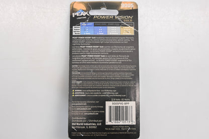 Peak 9005, 9005PVG-BPP, HB3 12.8V-65W Headlight Bulb NOS