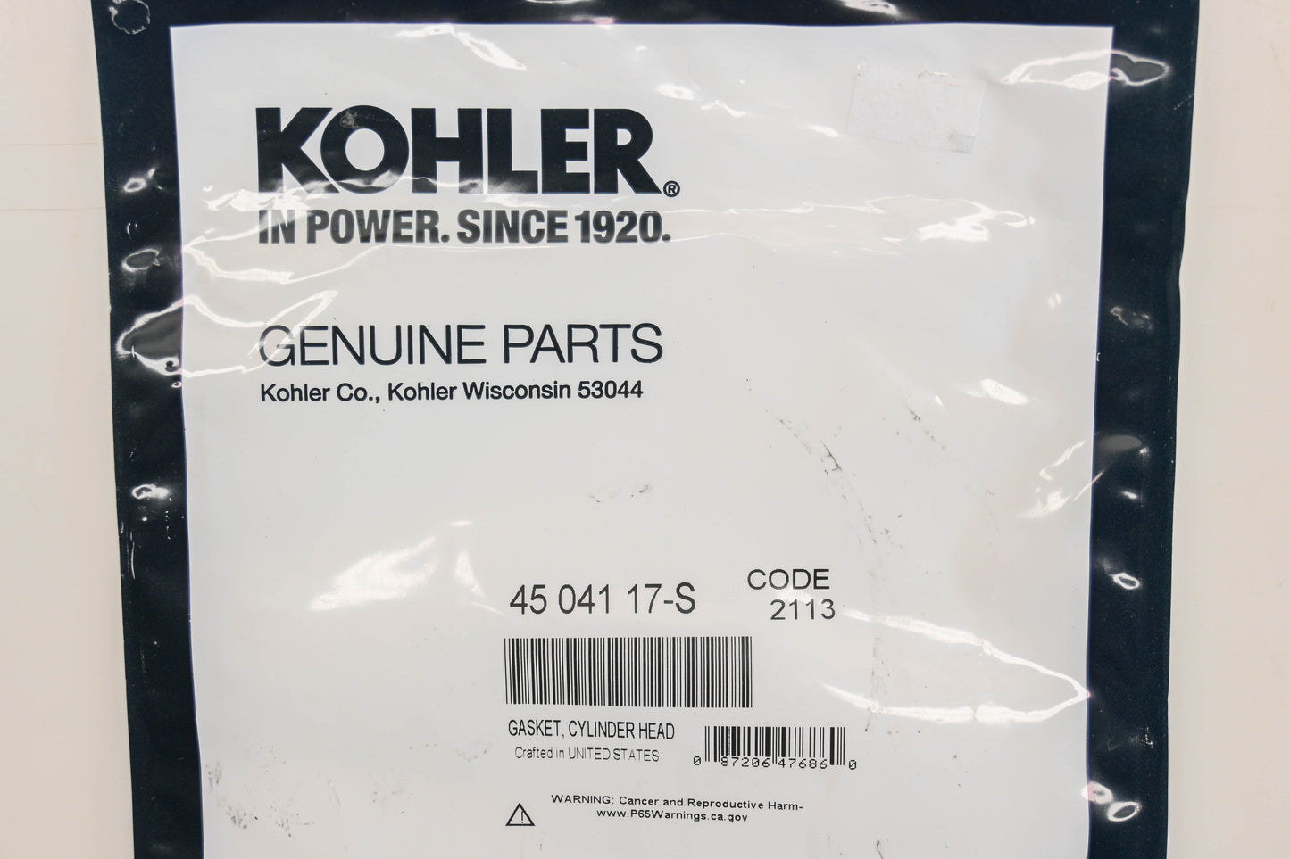 Kohler 45 041 17-S Head Gasket NOS