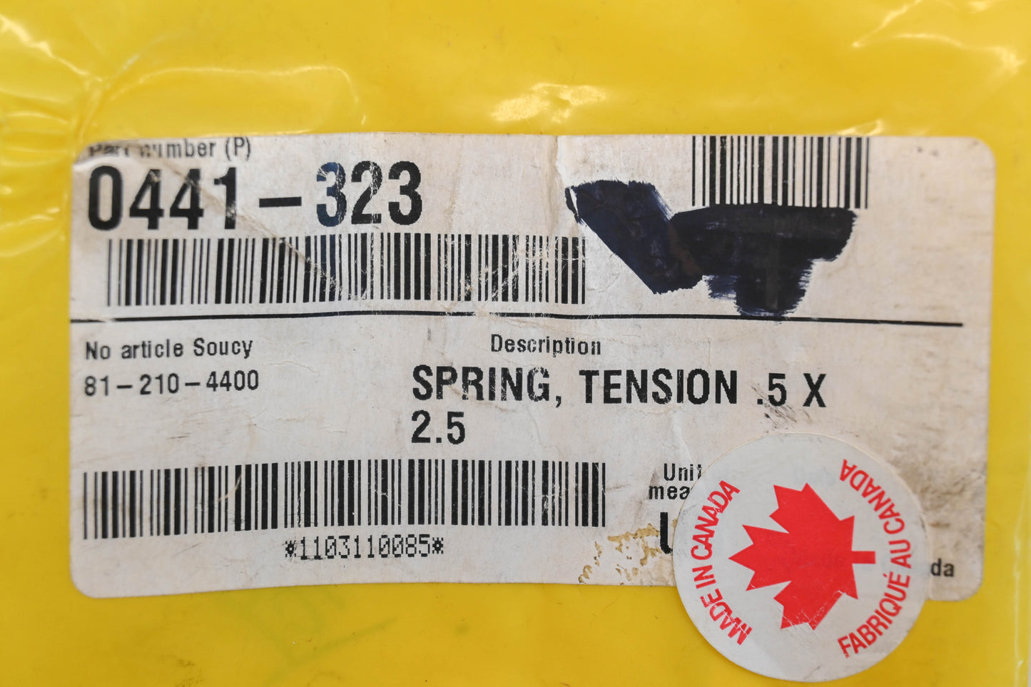 New OEM Arctic Cat 0441-323 1/2" x 2-1/2" Tension Springs Qty 2 NOS