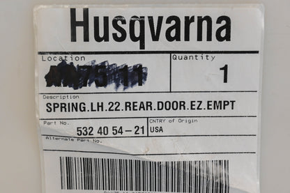 New OEM Husqvarna 532 40 54-21, 532405421 Torsion Spring NOS