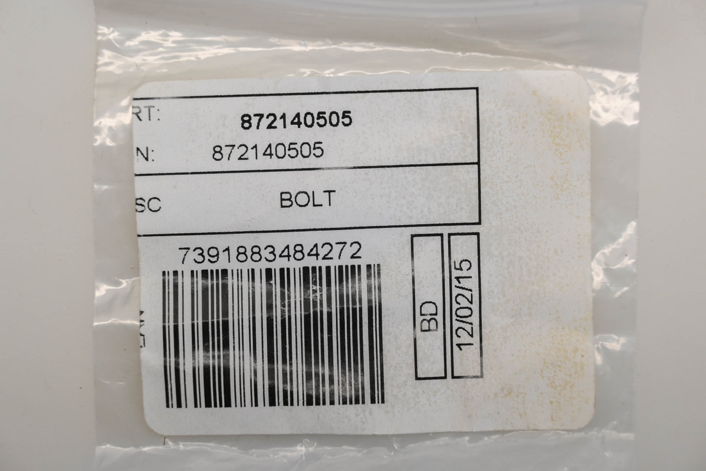 New OEM Husqvarna 872140505 5/16"-18 x 5/8" Carriage Bolts Qty 2 NOS