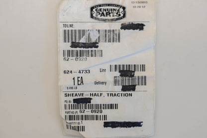 Toro 62-0920 Traction Sheave NOS