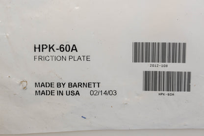 Barnett HPK-60A Friction Plate NOS