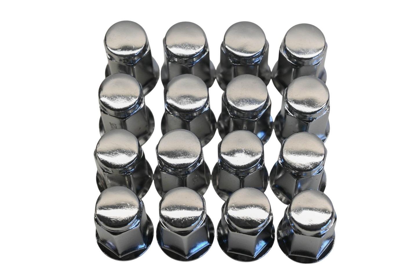 Aftermarket 0223-0099 M10-1.25 Chrome Flat Lug Nuts Qty 16 NOS