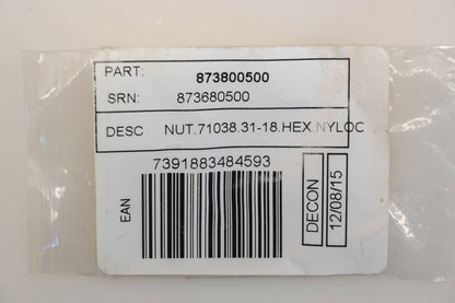 New OEM Husqvarna 873800500 5/16"-18 x 1/2" Nyloc Hex Nuts Qty 2 NOS