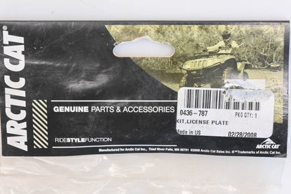 New OEM Arctic Cat 0436-787 Universal License plate Kit NOS