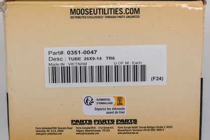 Moose 0351-0047 26 x 9-14 TR6 Tube NOS