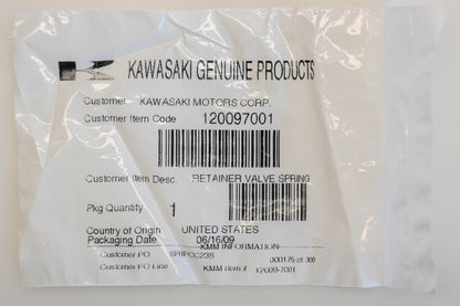 New OEM Kawasaki 12009-7001 Valve Spring Retainer NOS