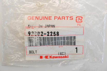 New OEM Kawasaki 92002-2258 M10-1.25 Bolt NOS