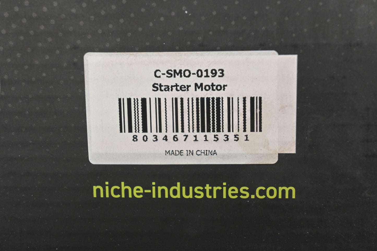 Niche C-SMO-0193 Starter Assembly NOS