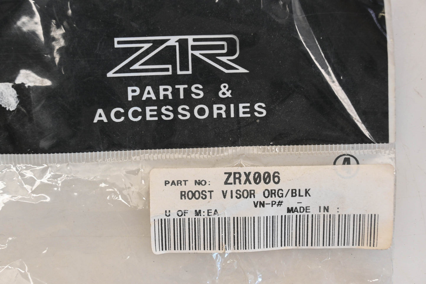 Z1R ZRX006 Orange/Black Roost Visor NOS