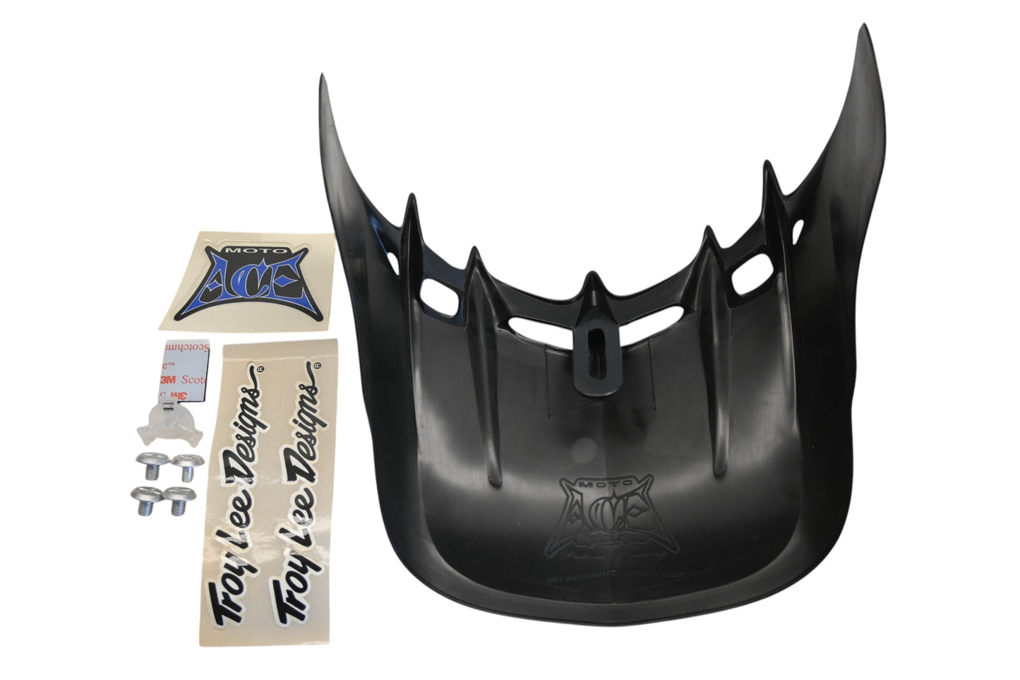 Troy Lee Designs 0670-0200, 06700200 Black Universal Moto Ace Visor Kit NOS
