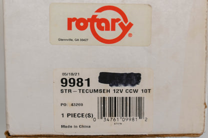 Rotary 26-9981, 37425, 36914 Starter Assembly