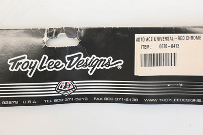 Troy Lee Designs 0670-0413, 06700413 Red Chrome Universal Moto Ace Visor Kit NOS