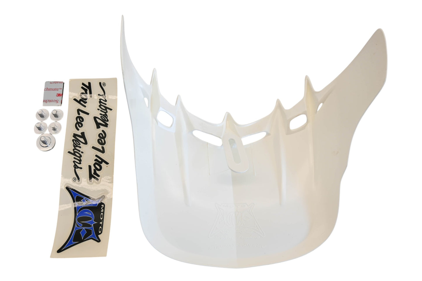 Troy Lee Designs 0670-4000, 06704000 White Universal Moto Ace Visor Kit NOS