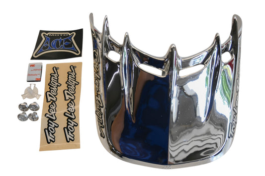 Troy Lee Designs 0670-1300, 06701300 Chrome Universal Moto Ace Visor Kit NOS