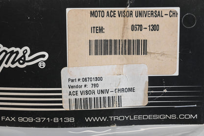 Troy Lee Designs 0670-1300, 06701300 Chrome Universal Moto Ace Visor Kit NOS