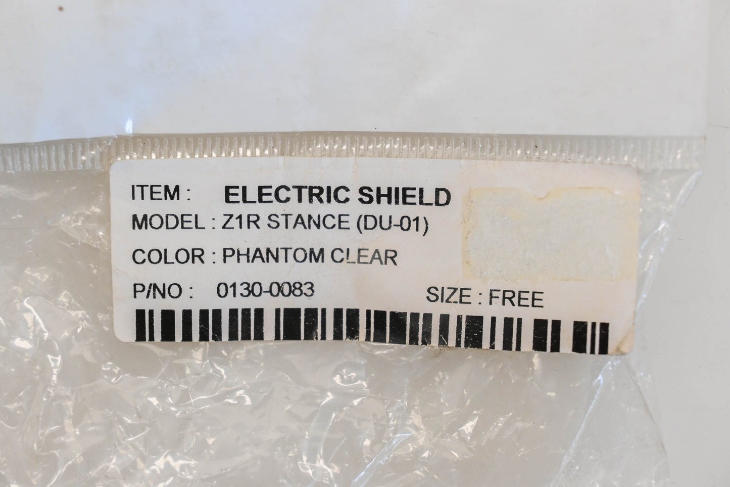 Z1R 0130-0083, DU-01 Eclipse Clear Electric Double Lens Shield Kit NOS