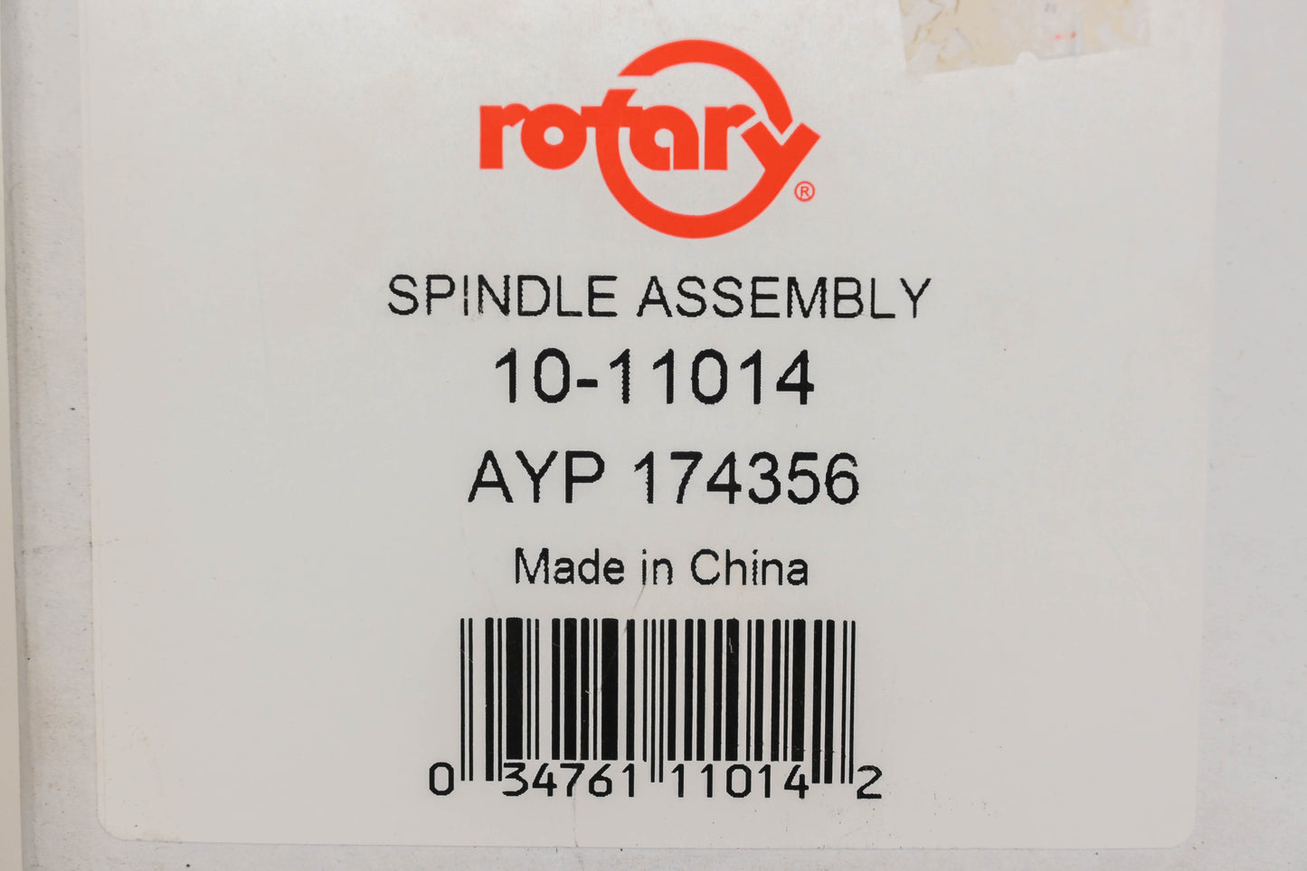 Rotary 10-11014, 174356 Spindle Assembly NOS