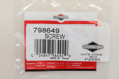 New OEM Briggs & Stratton 798649 Screw NOS