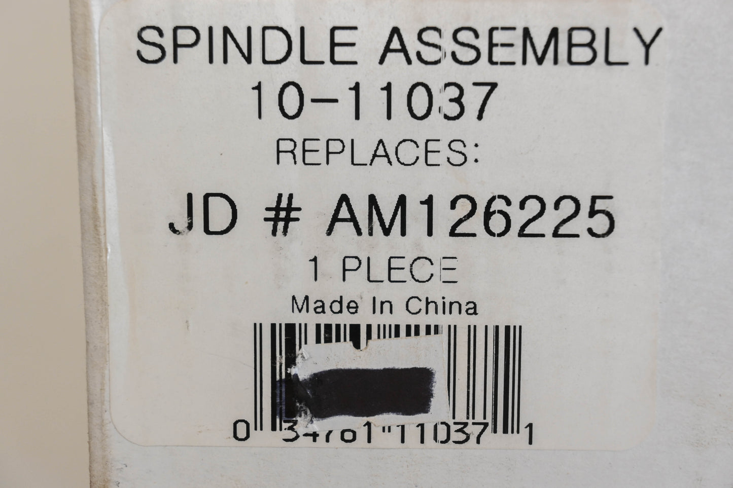 Rotary 10-11037, AM126225 Spindle Assembly NOS