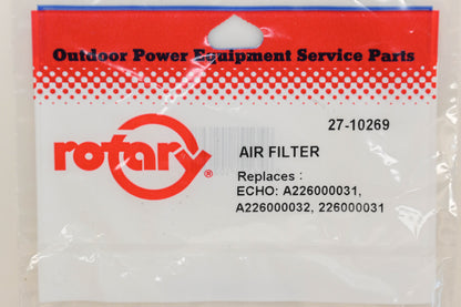 Rotary 27-10269, A226000031, A226000032 Air Filter NOS