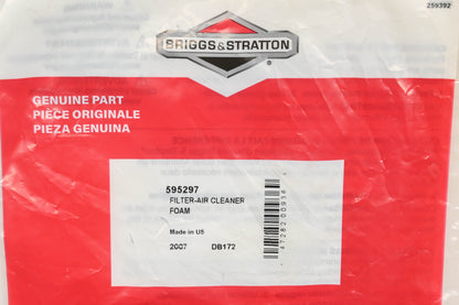 New OEM Briggs & Stratton 595297 Air Filter NOS