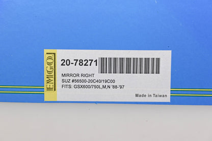 Emgo 20-78271, 56500-19C00, 56500-20C40 Mirror Kit NOS