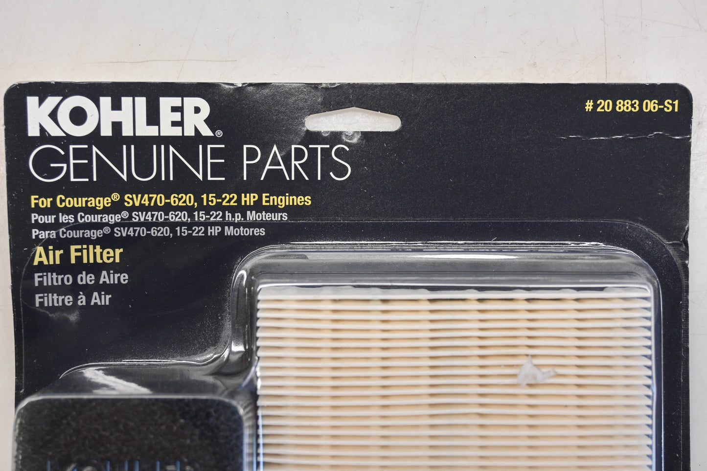 Kohler 20 883 06-S1, 2088306S1 Air Filter Kit NOS
