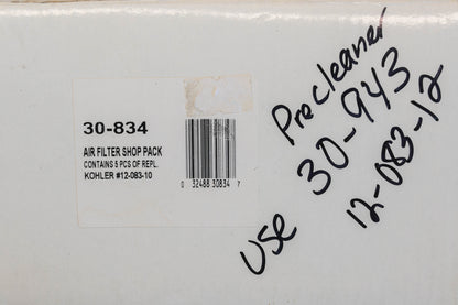 Oregon 30-834 Air Filters Qty 6 NOS