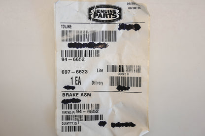 Toro 94-6652 Brake Assembly NOS