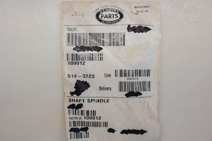 Toro 109912 Spindle Shaft NOS