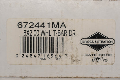 New OEM Briggs & Stratton 672441MA 8" x 2" Drive Wheel NOS