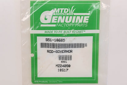 MTD 951-10665 Governor Rod NOS