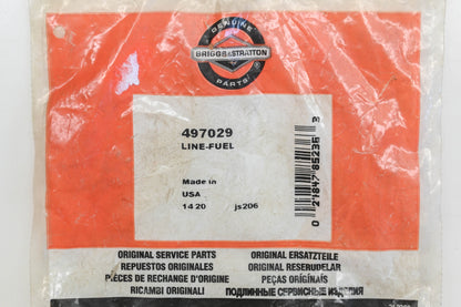New OEM Briggs & Stratton 497029 Fuel Line Assembly NOS
