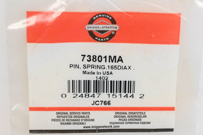 New OEM Briggs & Stratton 73801MA Spring Pin NOS