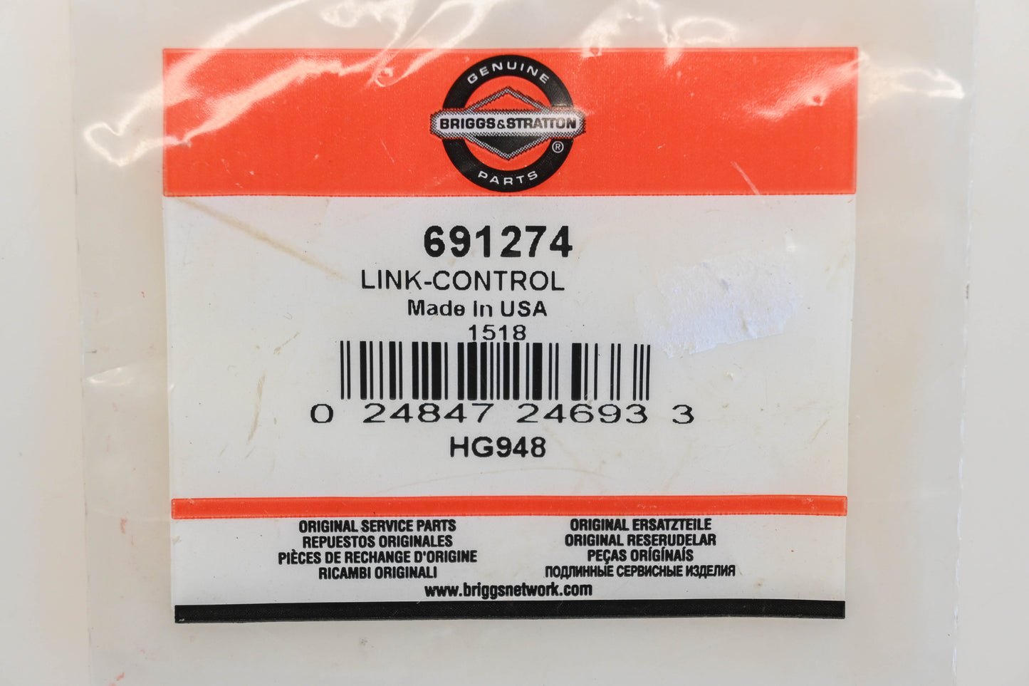 New OEM Briggs & Stratton 691274 Control Link NOS