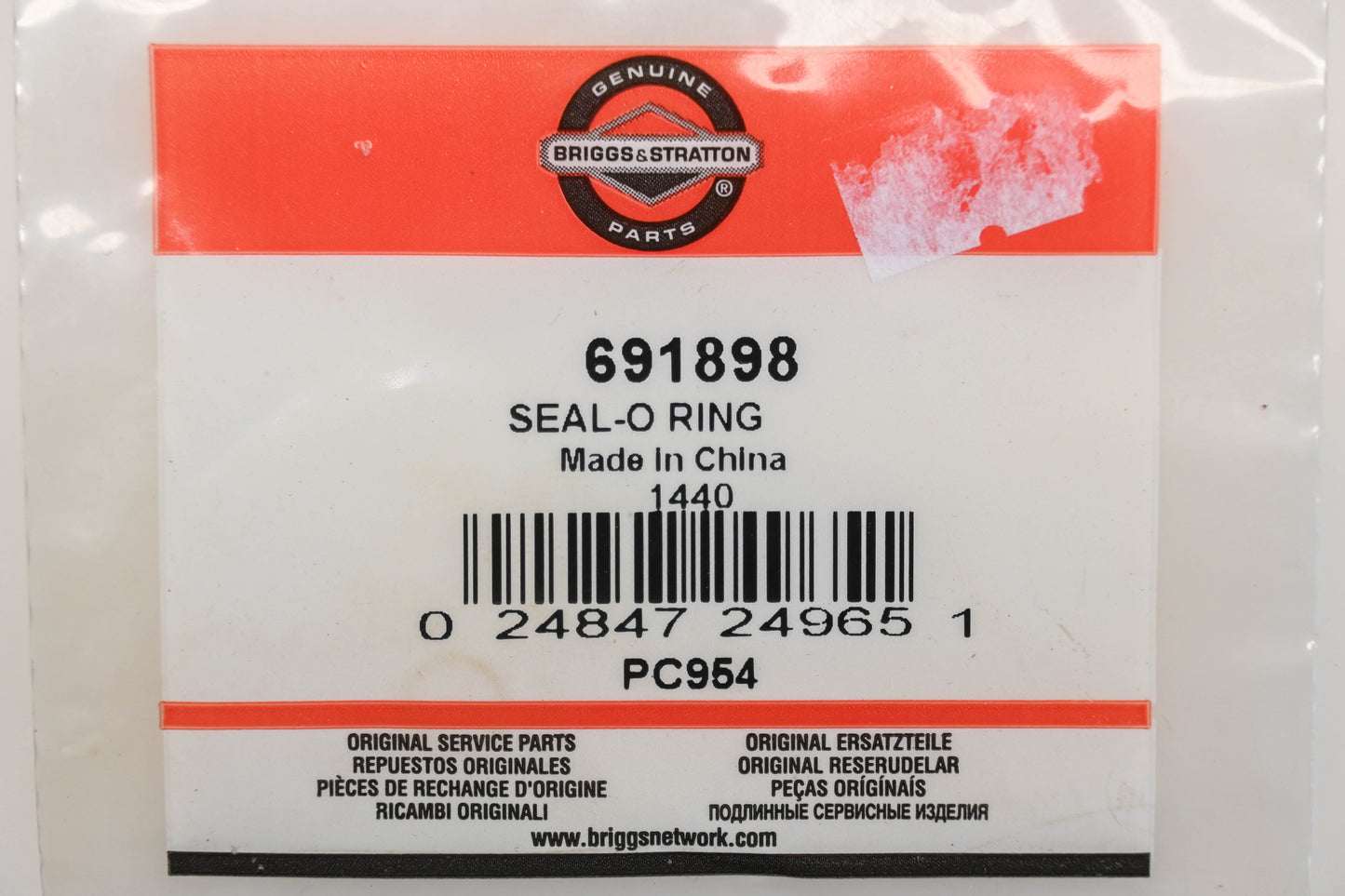 New OEM Briggs & Stratton 691898 O-Ring Seal NOS