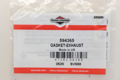 New OEM Briggs & Stratton 594365 Exhaust Gasket NOS